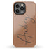 Custom Signature Name Earth Tones iPhone Case - Dark